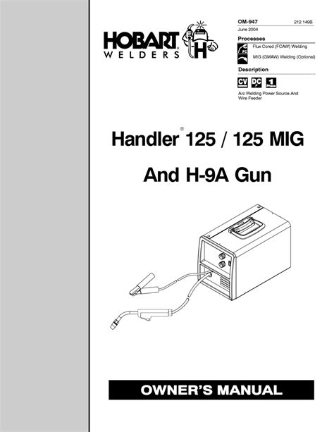 hobart welders handler 100 manual